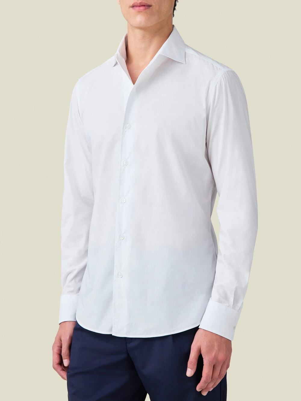 Luca Faloni Classic White  Cotton Button Up Shirt  Sz 15/38 Retail $225